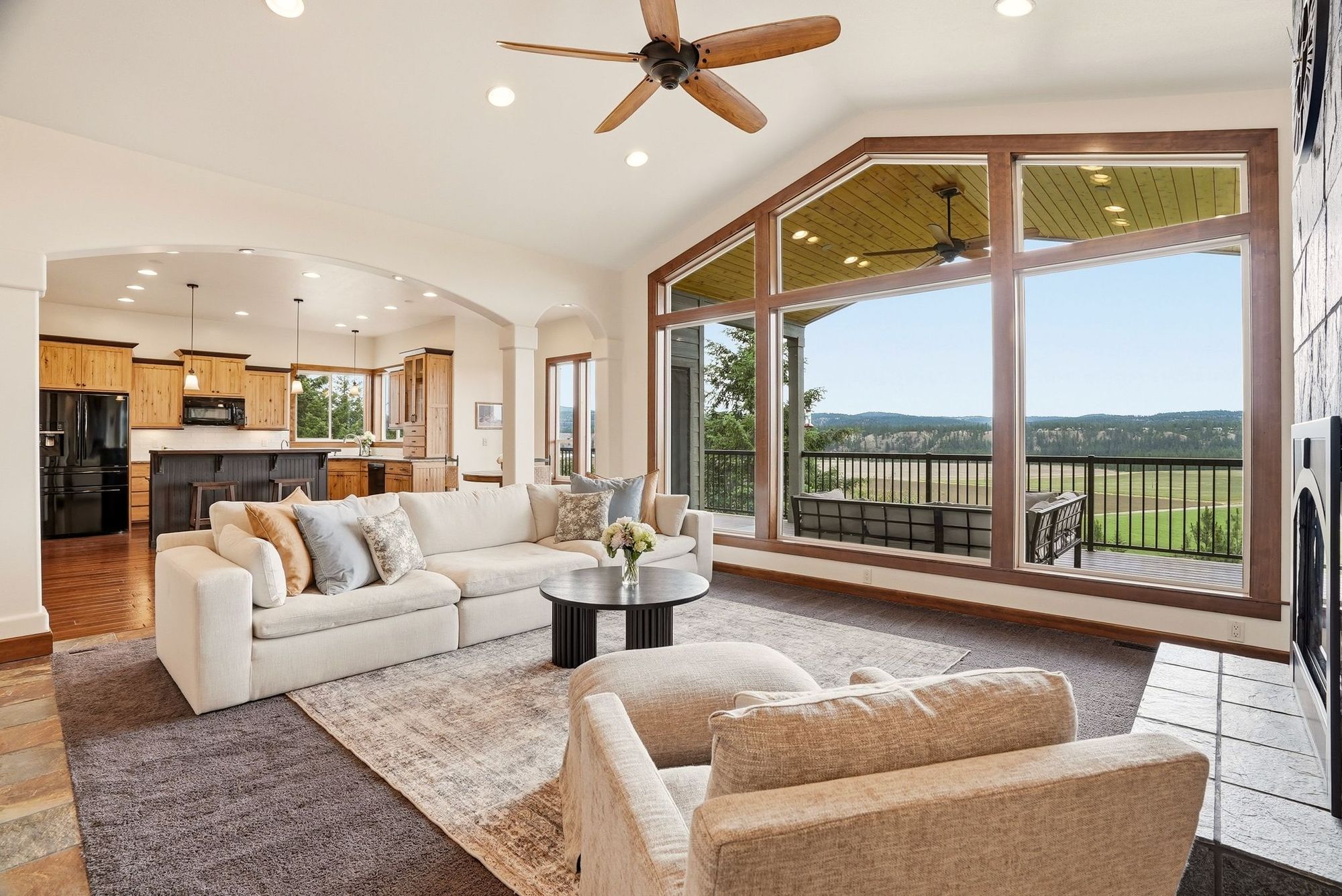 Living room and kitchen