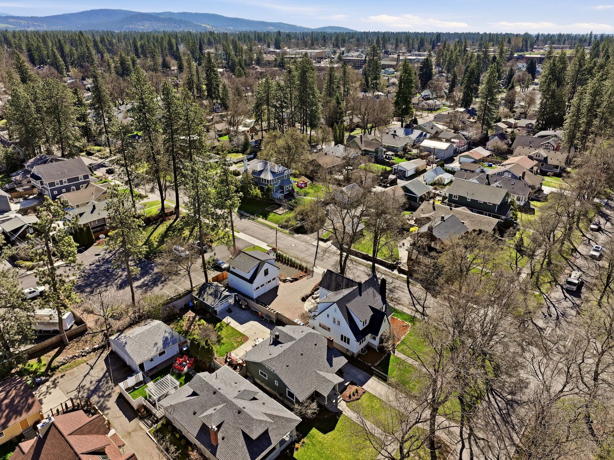 Aerial view of the neighborhood