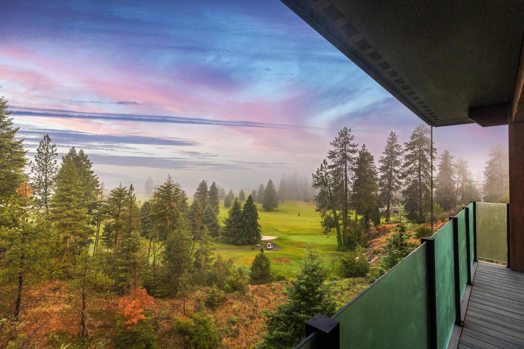 Sunset over the golf course