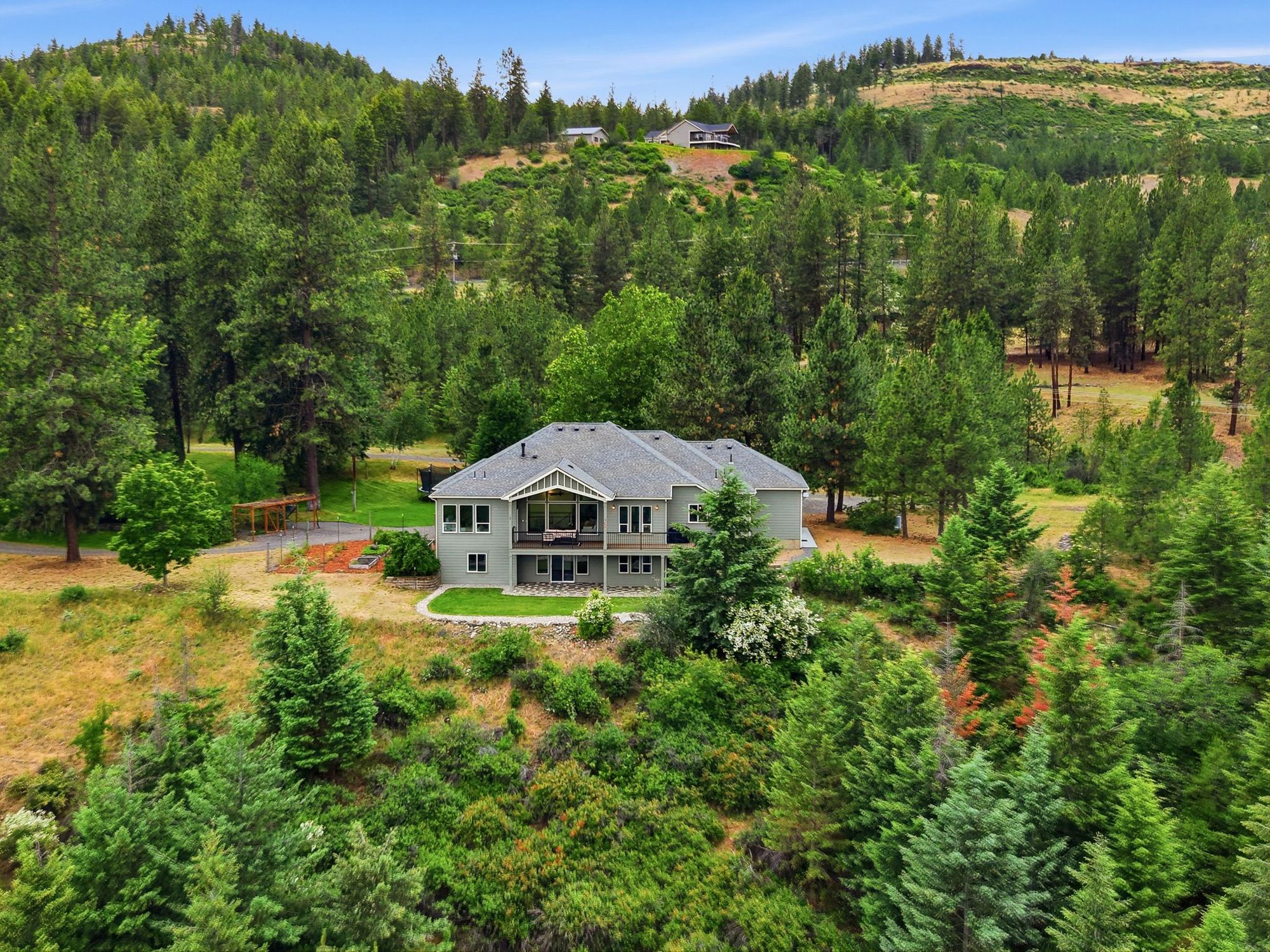 Aerial view of the home