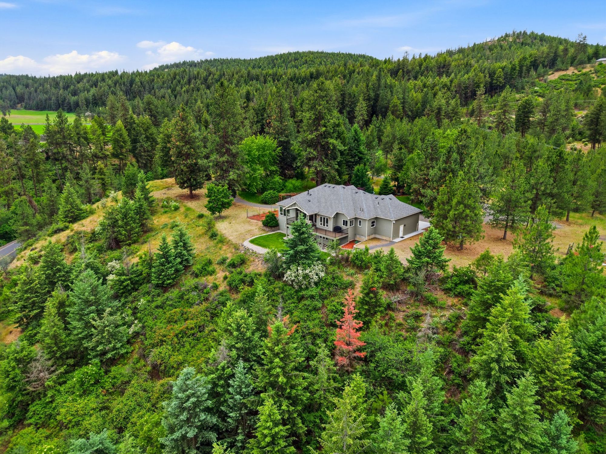 Aerial view of the home