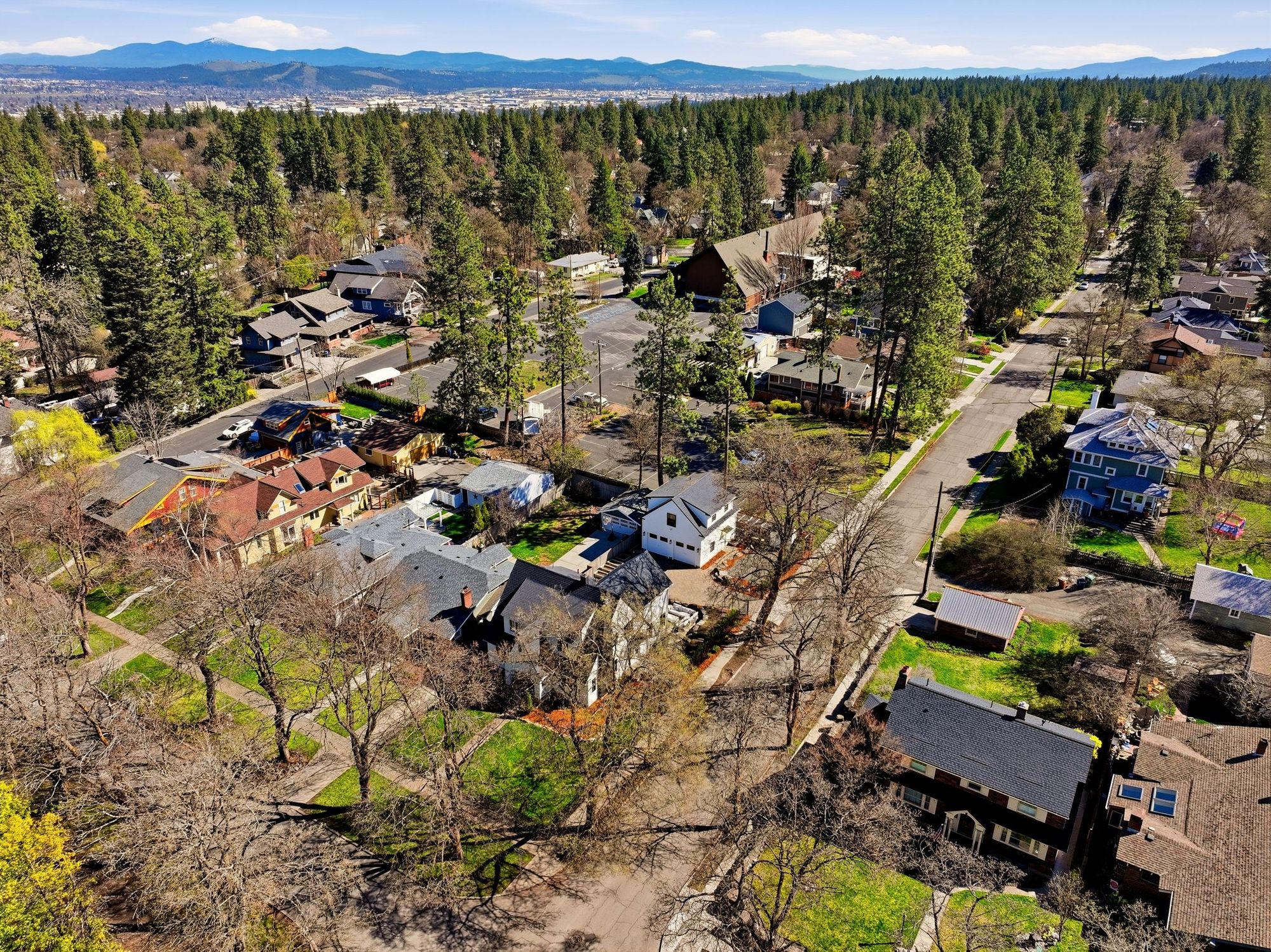 Aerial view of the neighborhood