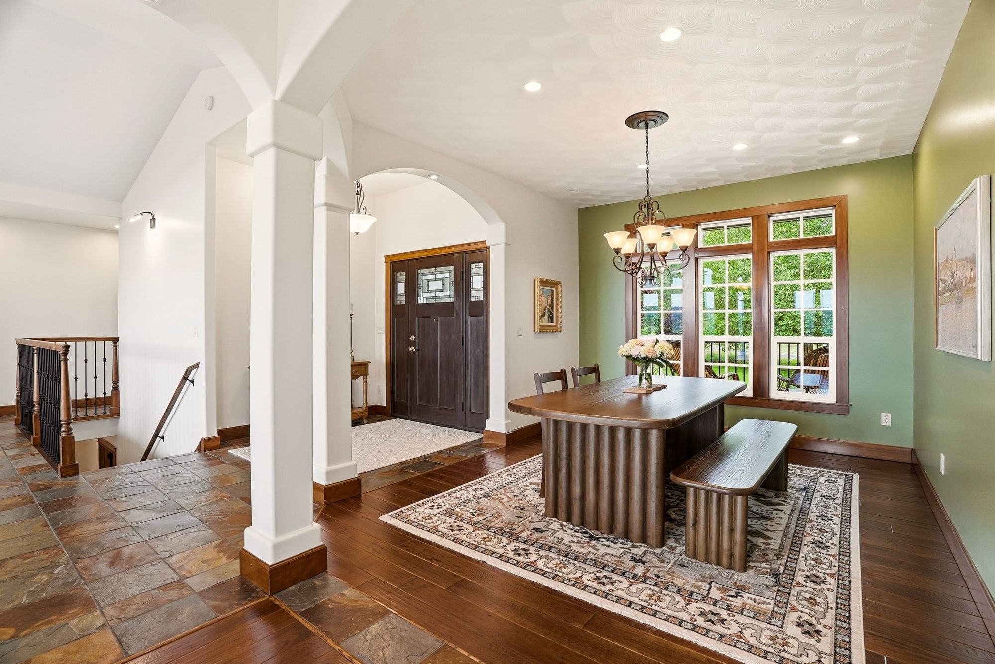 Entry and dining room