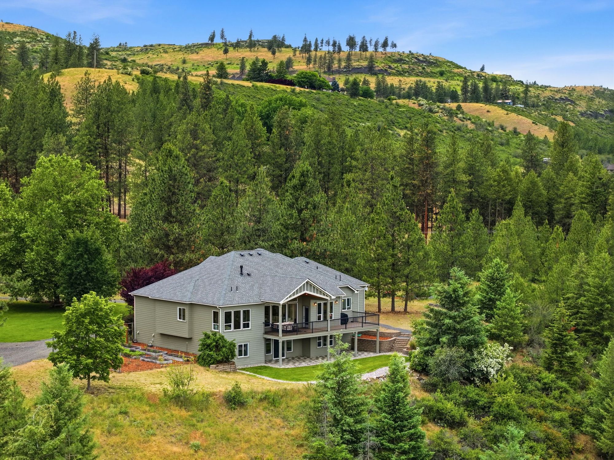 Aerial view from the hillside