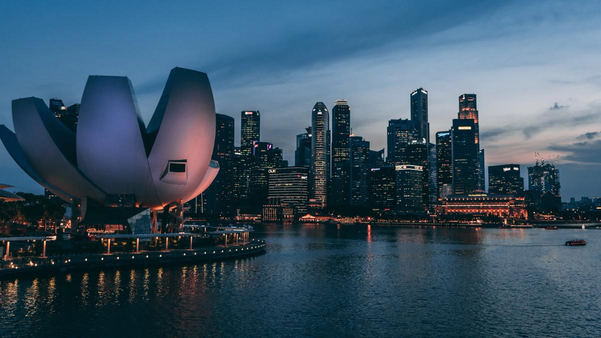 Singapore at dusk