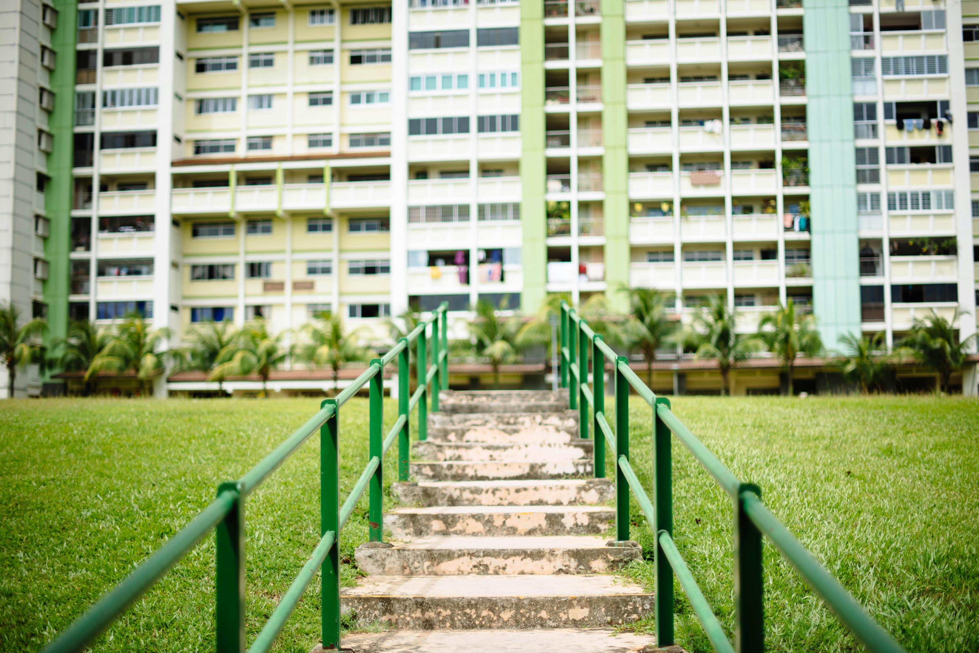 green railing