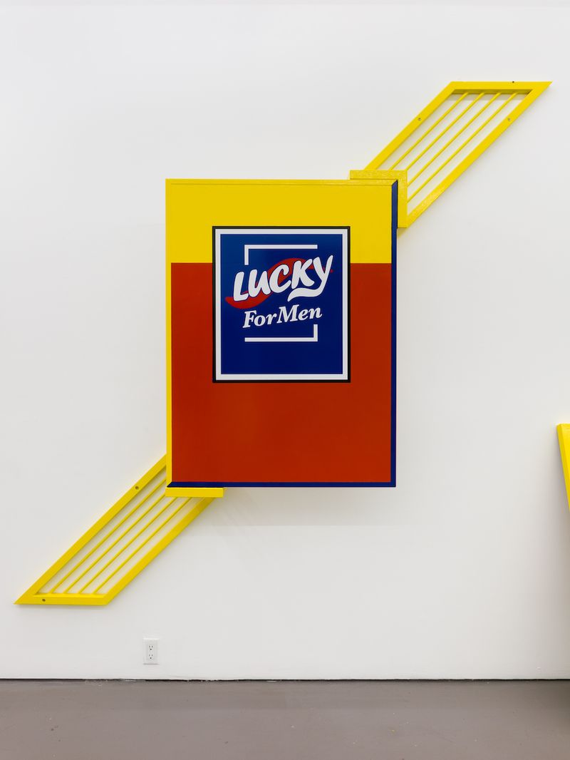 Installation view of displayed artwork titled Lucky For Men