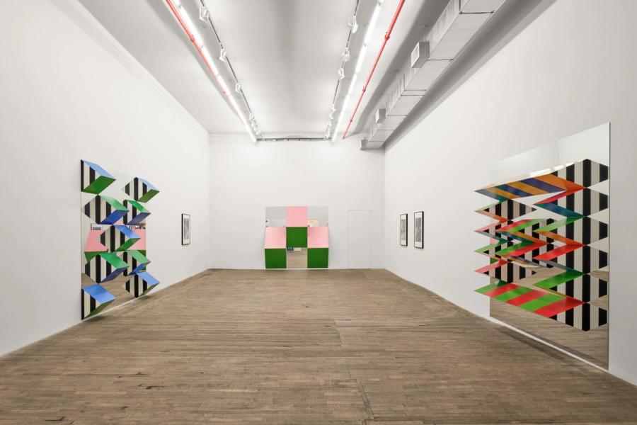 Featured Image (Installation View) of exhibtion: Daniel Buren and Barbara Kasten