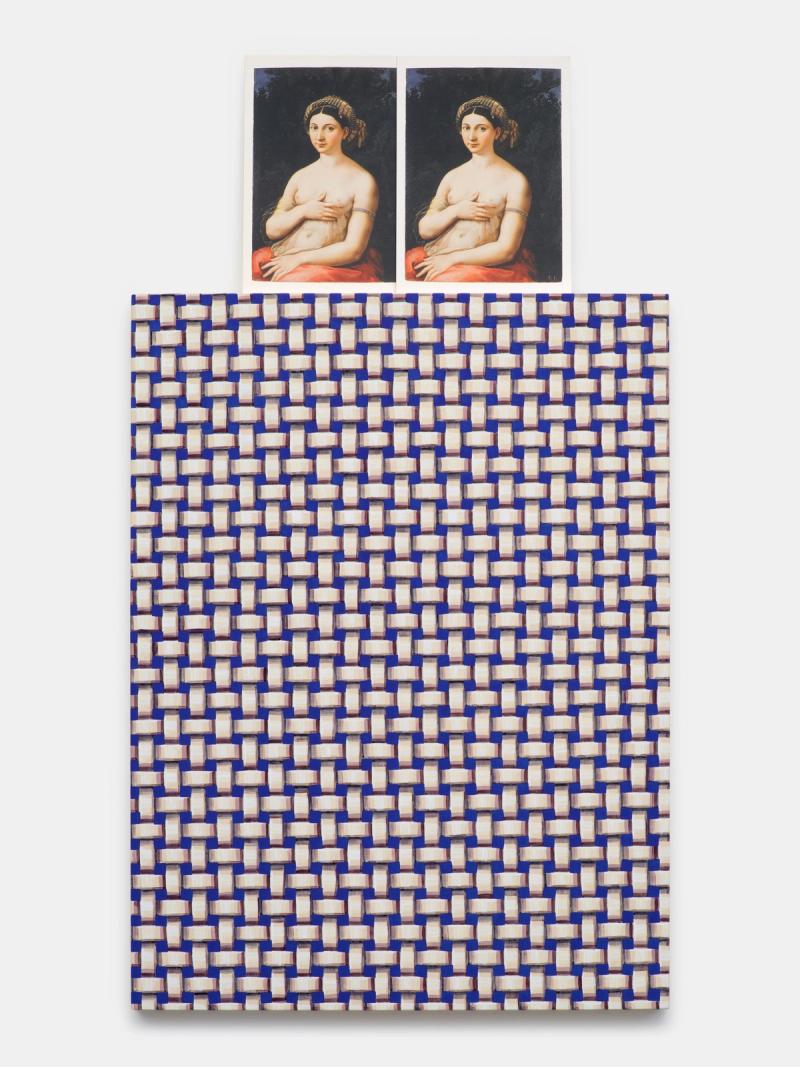 Installation view of displayed artwork titled Ultramarine Matrix, La Fornarina