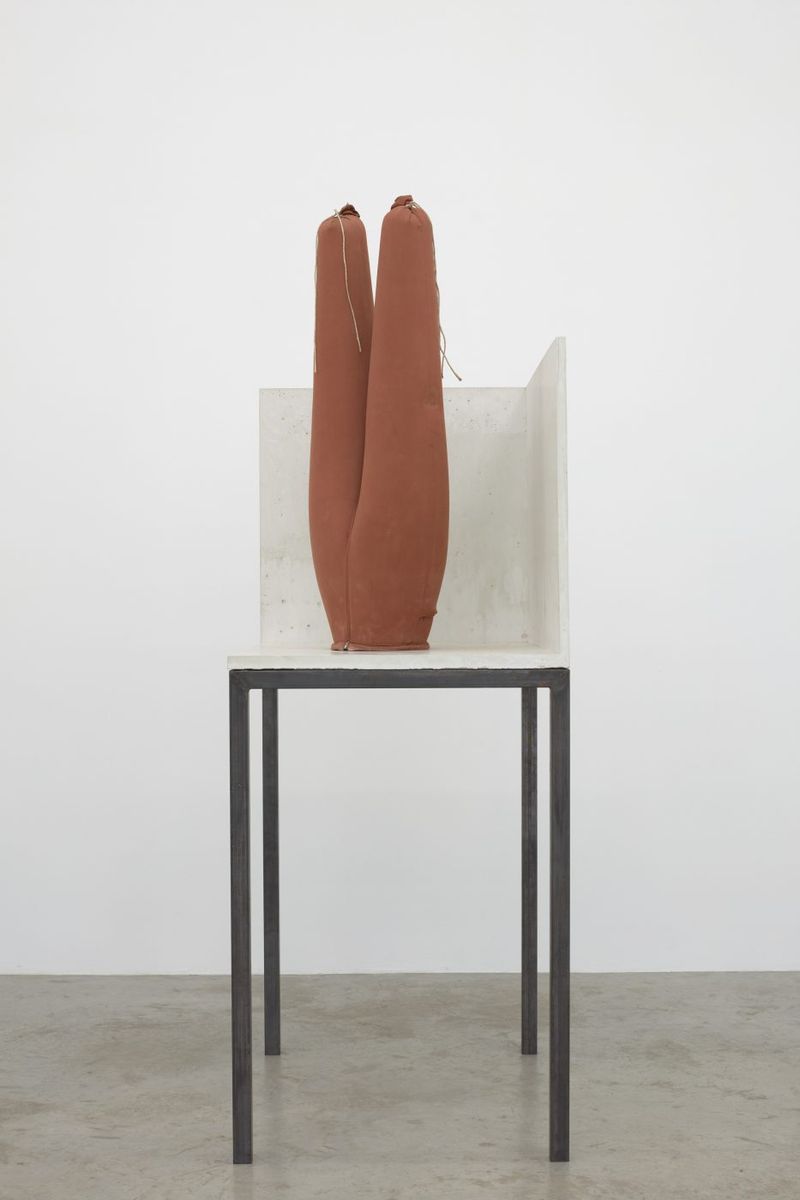 Installation view of displayed artwork titled Trousers