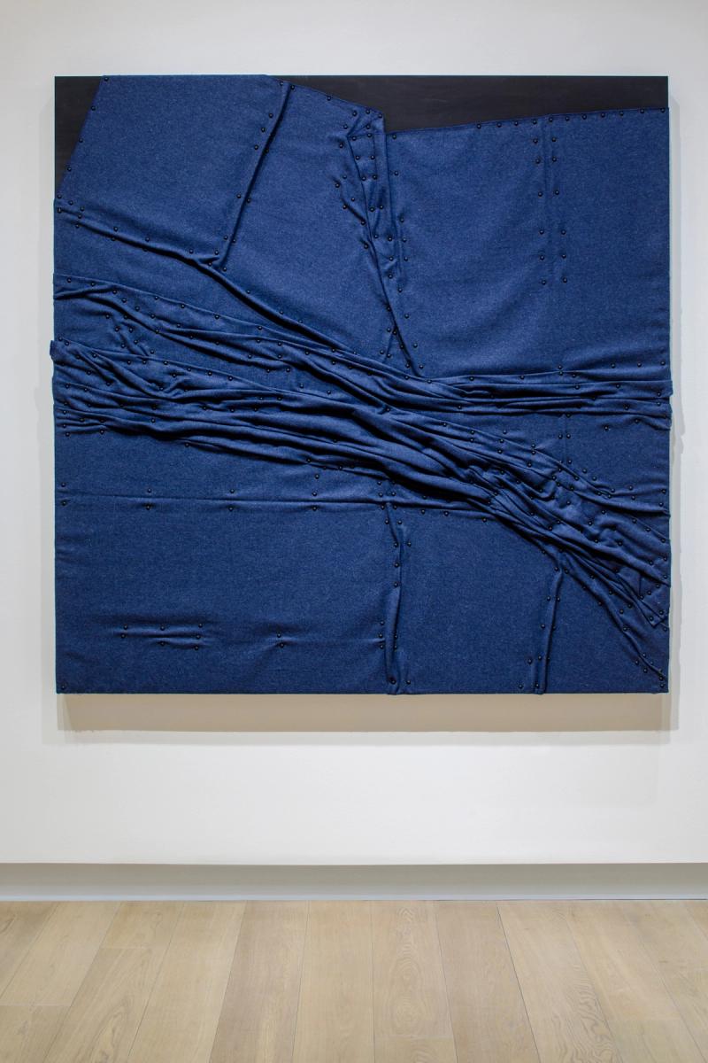 Installation view of displayed artwork titled Undiagnosed Blue Mood
