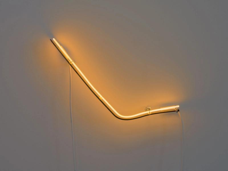Installation view of displayed artwork titled Untitled (Lamp rod)