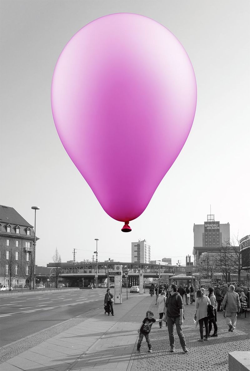 Installation view of displayed artwork titled A Balloon for Spandau