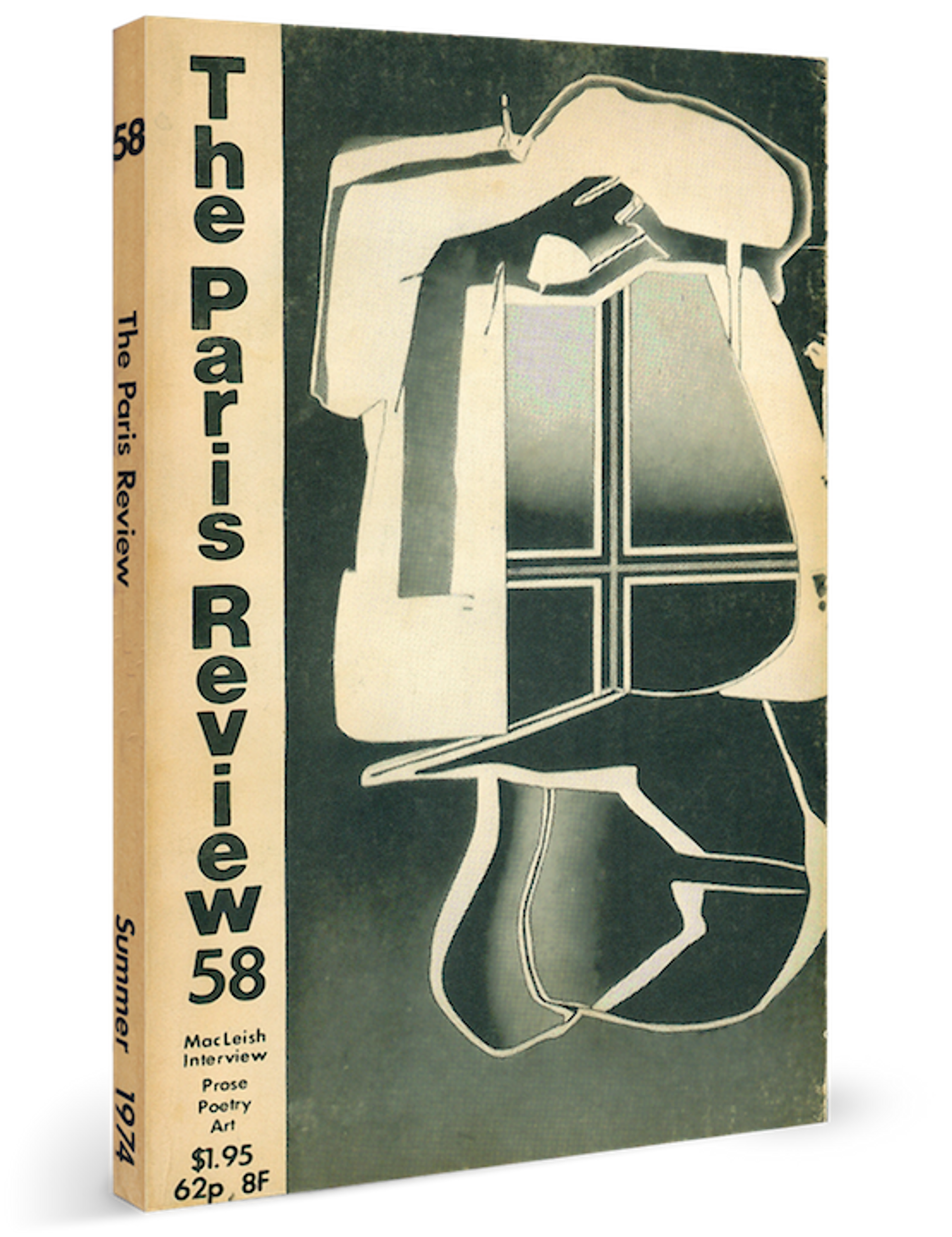 Detail view of Issue No. 58 Cover against a plain gray background