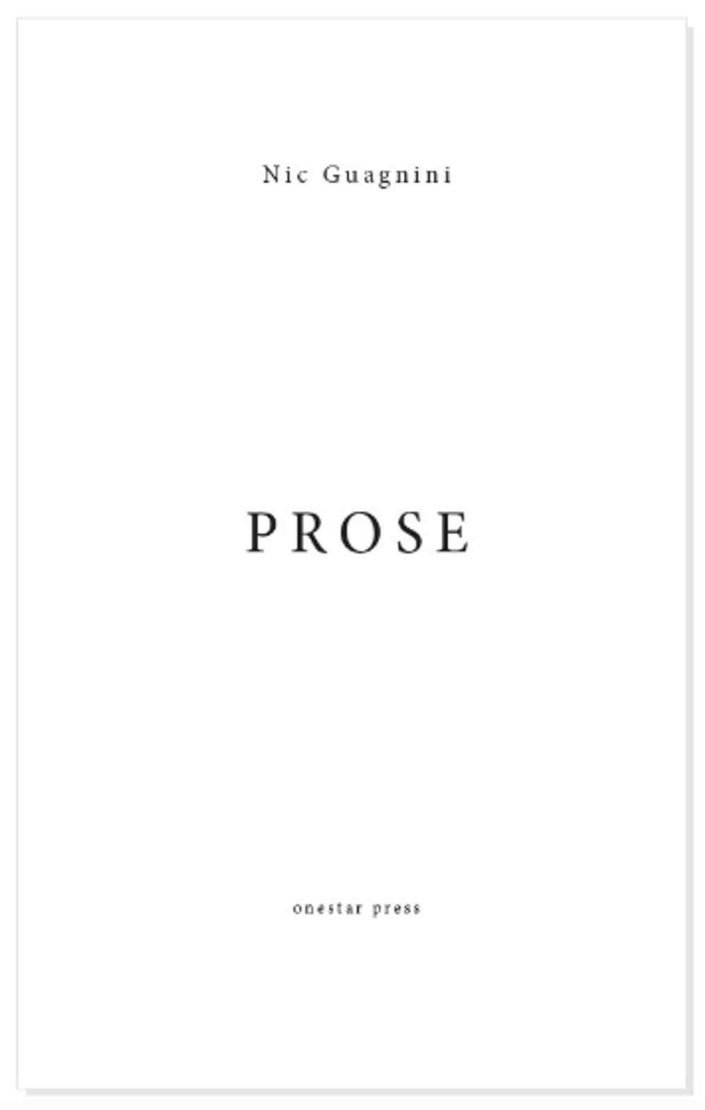 Book cover on plain gray background with title of Prose