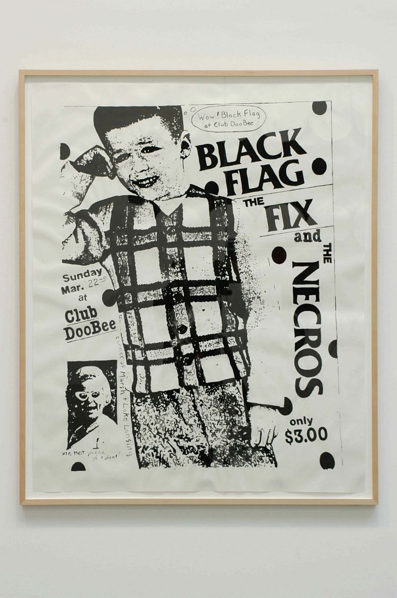 Installation view of displayed artwork titled Black Flag Boy