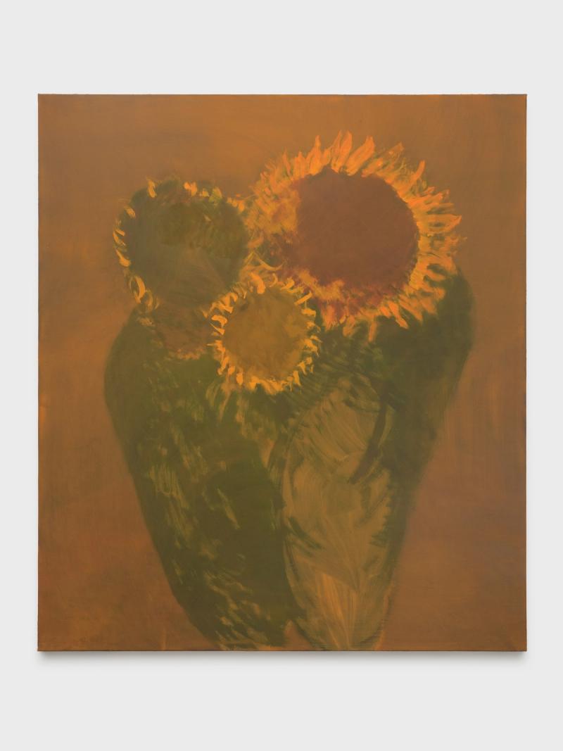 Installation view of displayed artwork titled Tournesols (une empreinte)