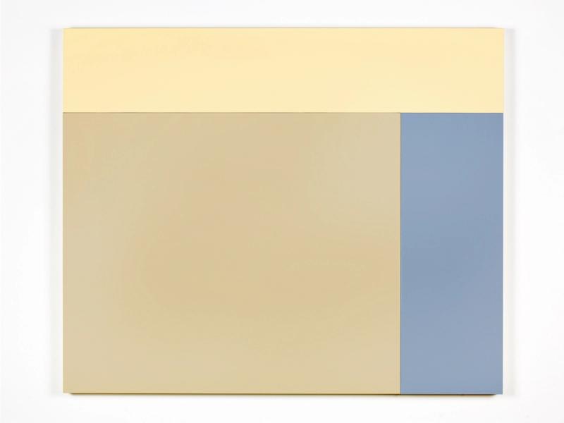 Installation view of displayed artwork titled D2 (Cream, Agate, Heather)