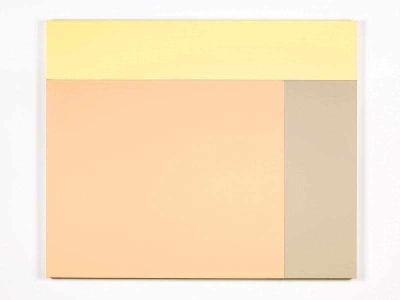 Installation view of displayed artwork titled K3 (Cream, Oyster, Apricot)