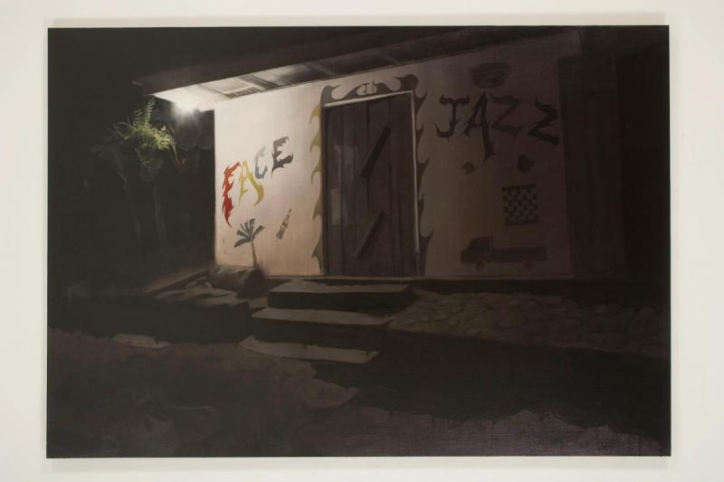 Installation view of displayed artwork titled Face Jazz
