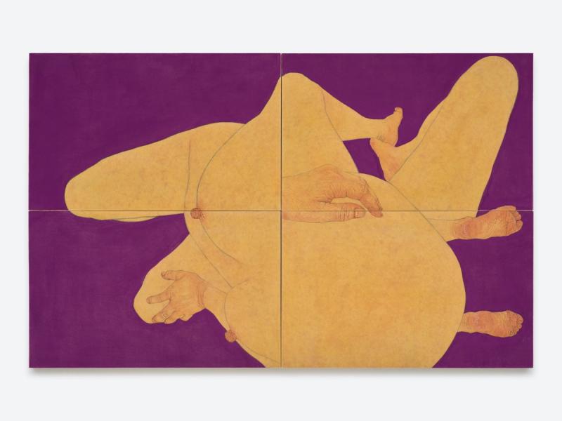 Installation view of displayed artwork titled Self Configuration: Manganese Violet 2