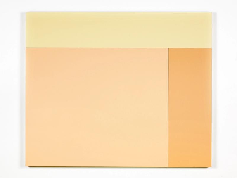 Installation view of displayed artwork titled C3 (Cream, Bisque, Apricot)