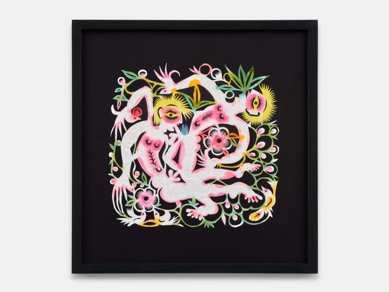 Installation view of displayed artwork titled Joy (Bird)