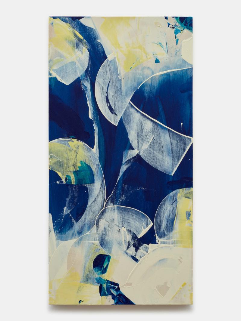 Installation view of displayed artwork titled HARBINGER