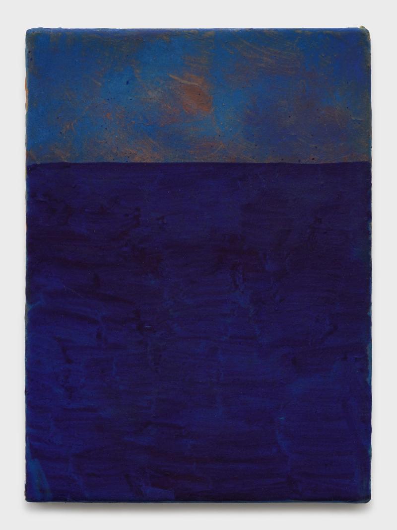 Installation view of displayed artwork titled Horizon bleu indigo
