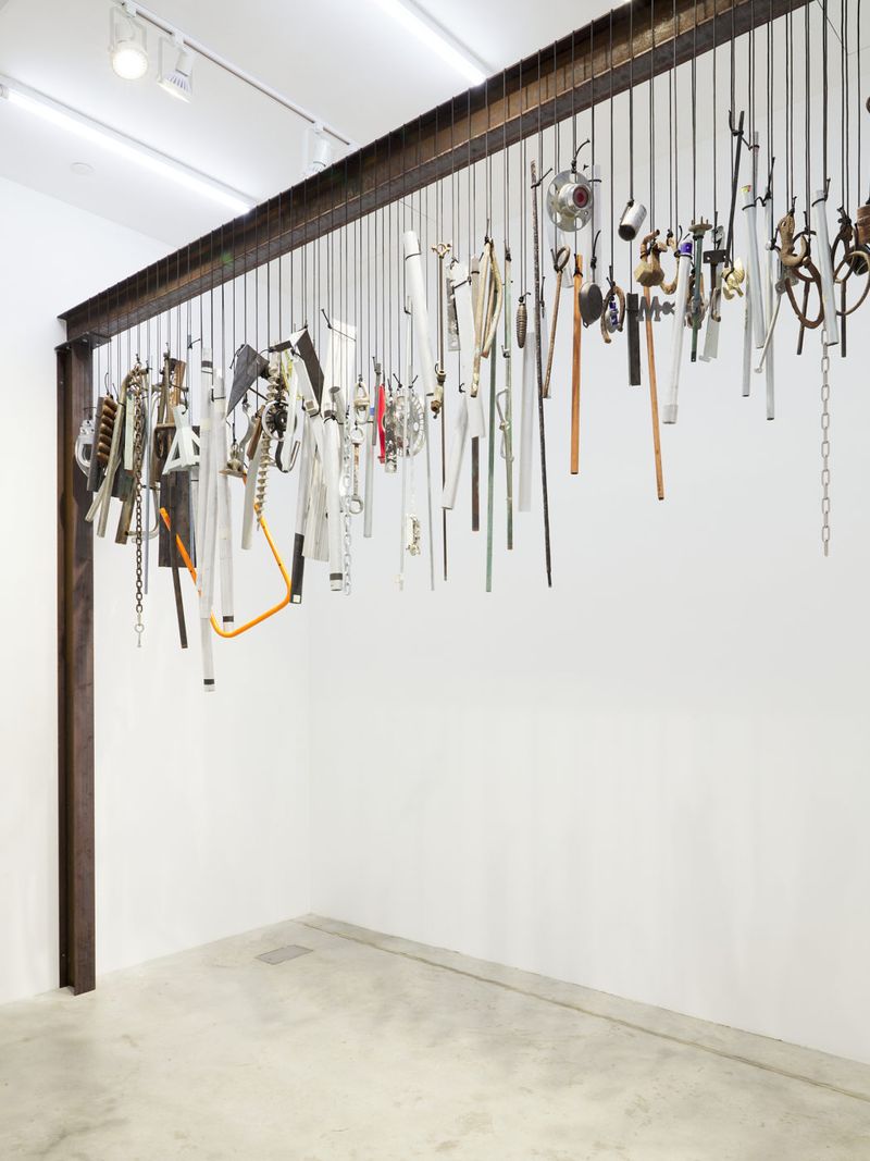 Installation view of displayed artwork titled Untitled (chime)