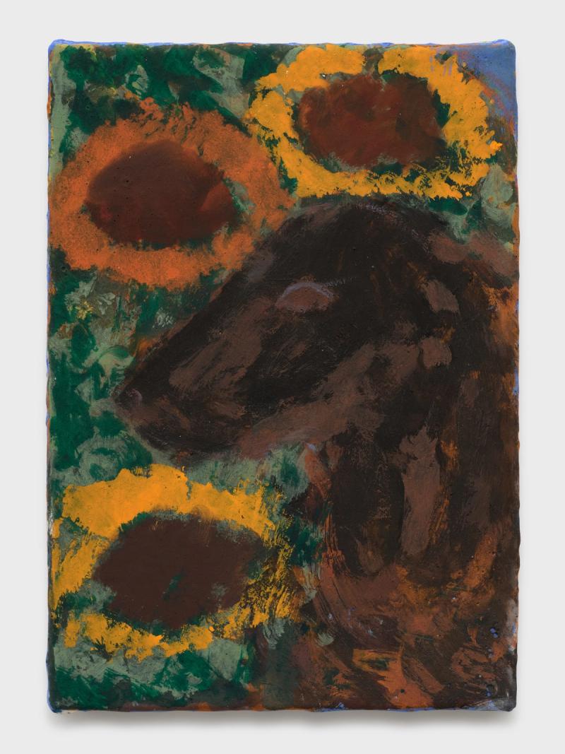 Installation view of displayed artwork titled Vigne aux tournesols
