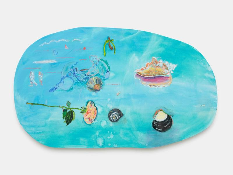 Installation view of displayed artwork titled The Adolescent Ocean