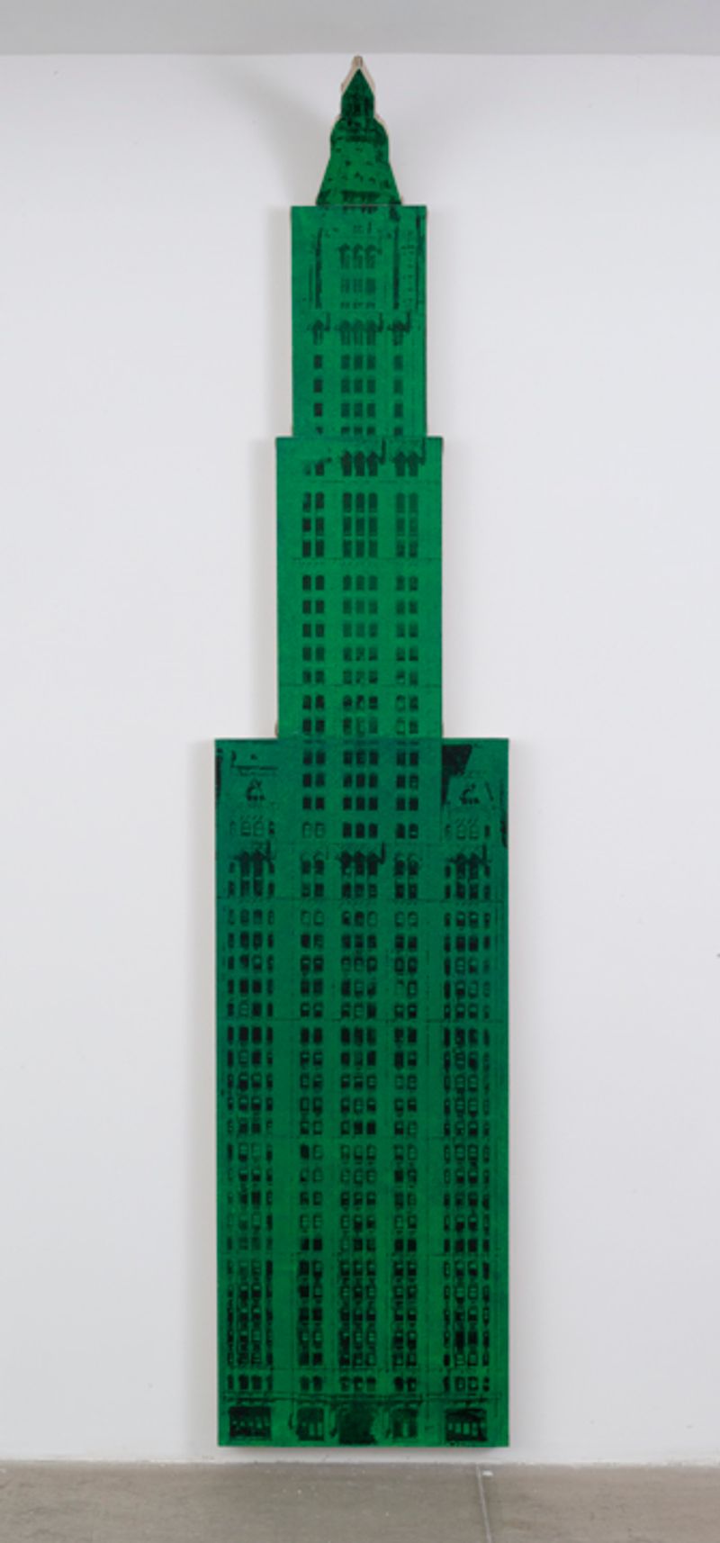 Installation view of displayed artwork titled Woolworth Building (Nickel Azo)