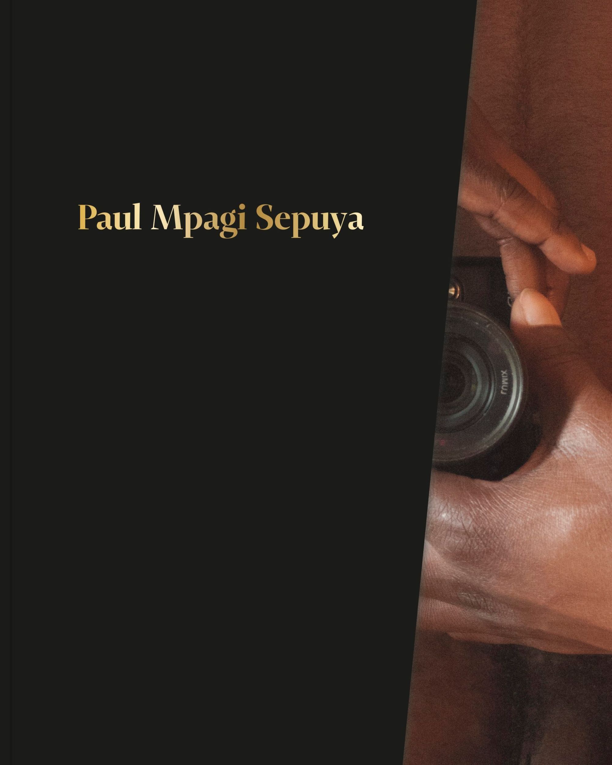 Detail view of Paul Mpagi Sepuya against a plain gray background