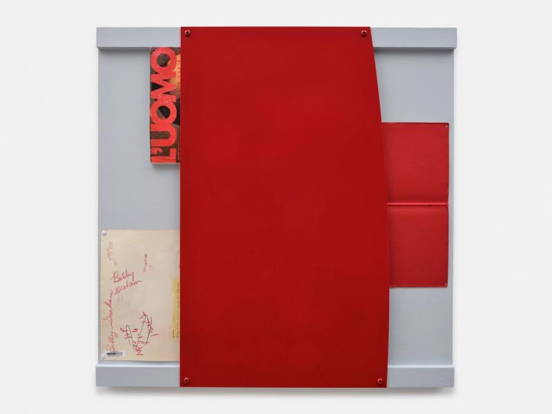 Installation view of displayed artwork titled Three (Hail the New Puritans)