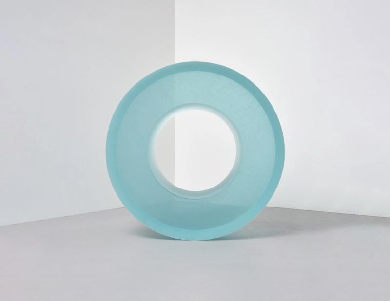 Installation view of displayed artwork titled Blue Glass Roll 405/2