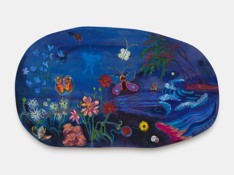 Installation view of displayed artwork titled The Adolescent Ocean