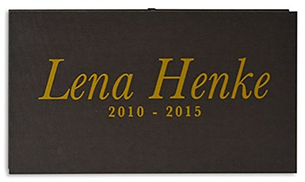 Book cover on plain gray background with title of Lena Henke 2010-2015