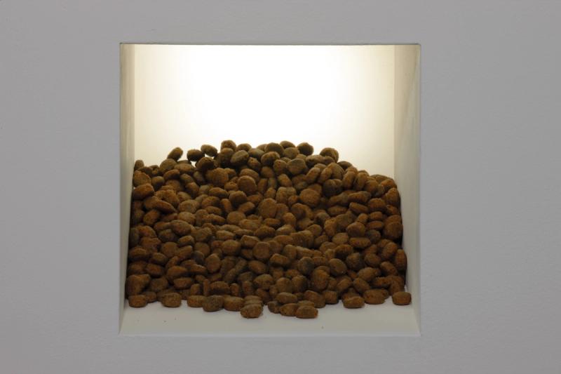 Installation view of displayed artwork titled Mimetic Peanuts