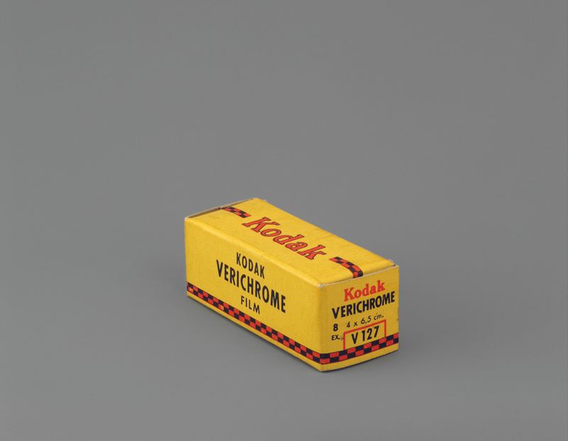 Presented view of Kodak Verichrome 127 May 1952 against a plain background