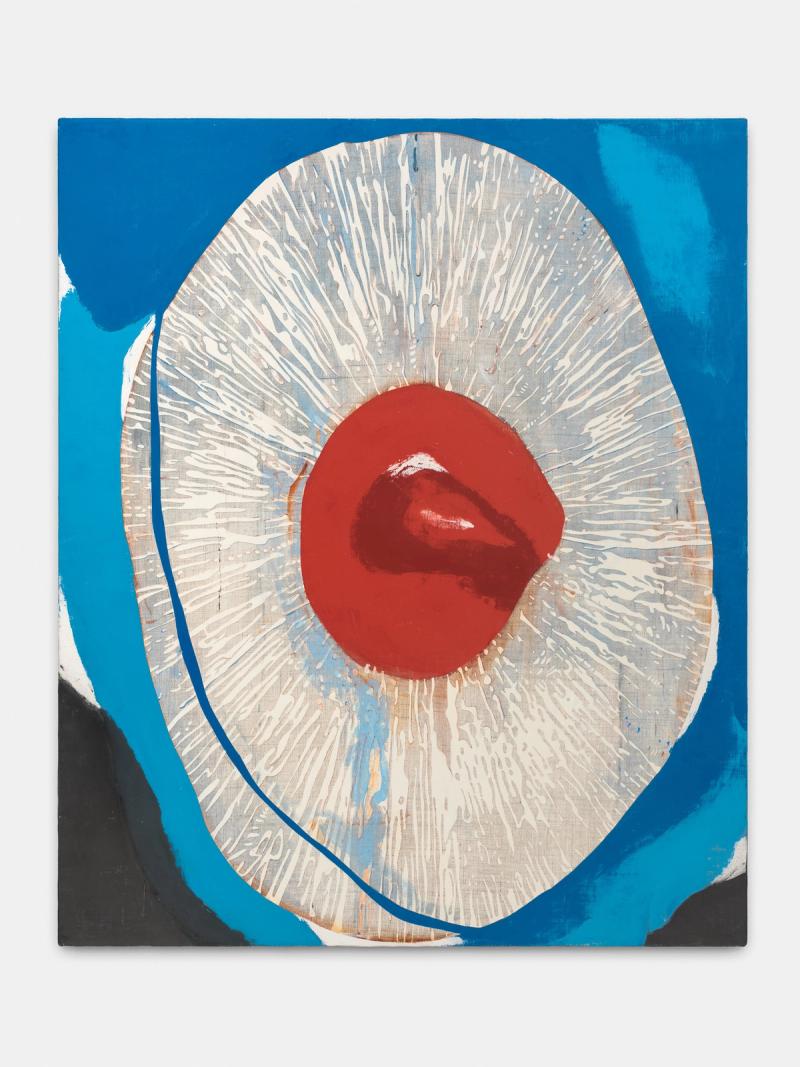 Installation view of displayed artwork titled C (Cosmic Afterglow)