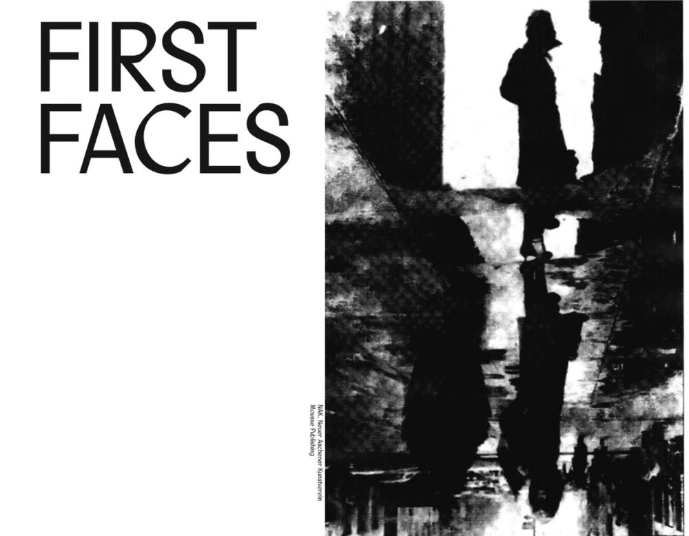 Book cover on plain gray background with title of First Faces