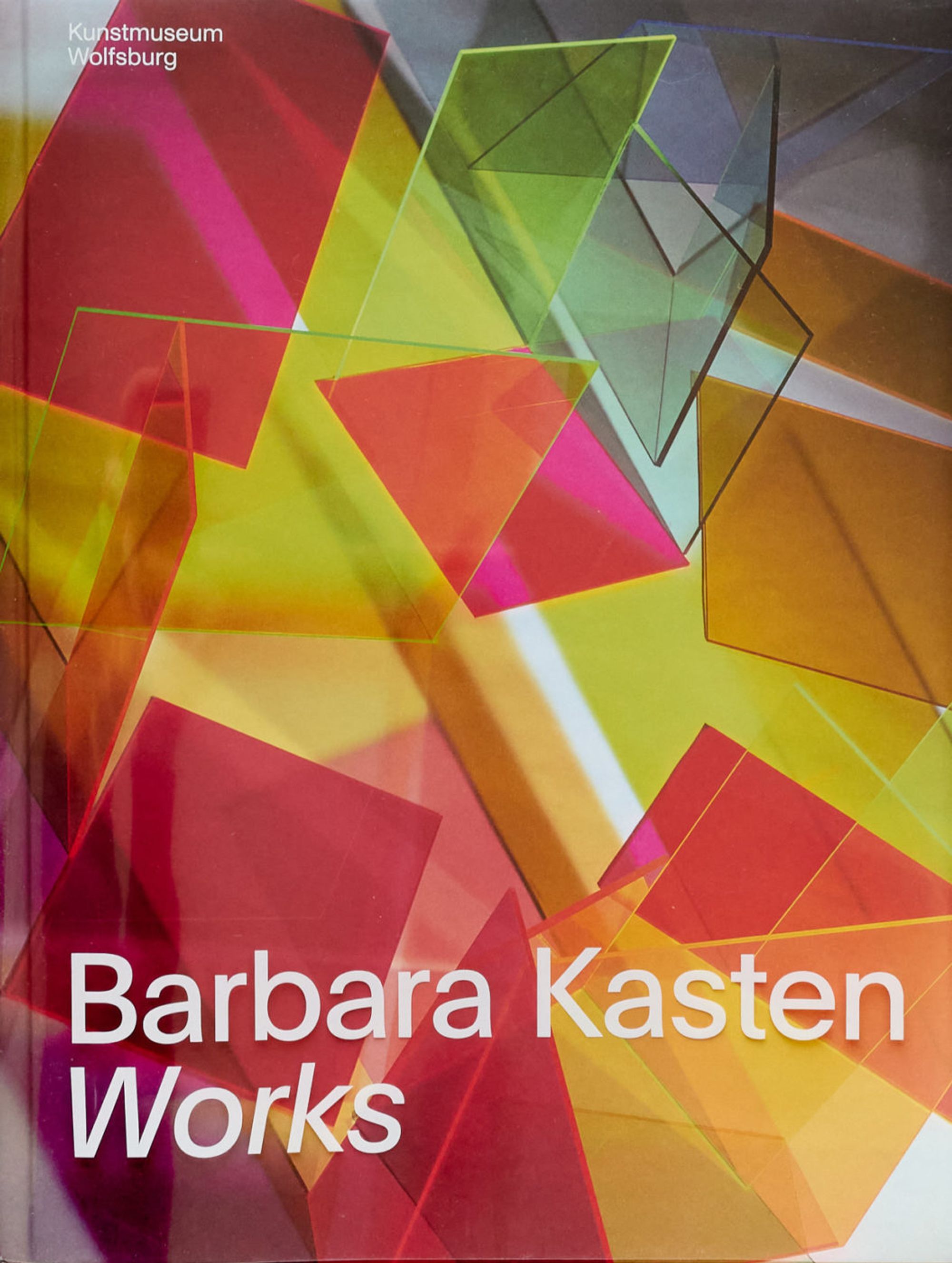 Detail view of Barbara Kasten: Works, Kunstmuseum Wolfsburg, Wolfsburg, Germany against a plain gray background
