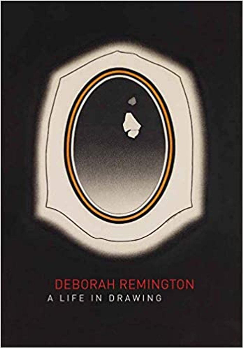 Book cover on plain gray background with title of Deborah Remington: A Life in Drawing 