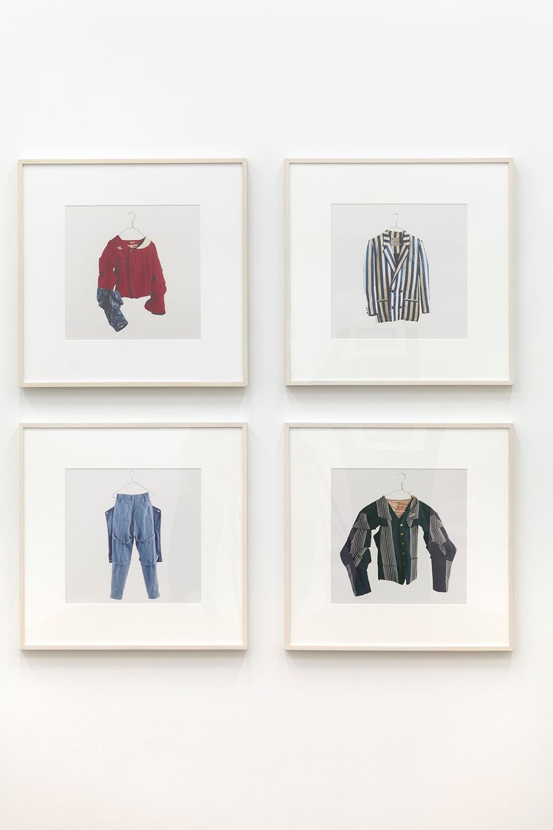Installation view of displayed artwork titled Untitled 3, From the series Kathy Acker’s Clothes