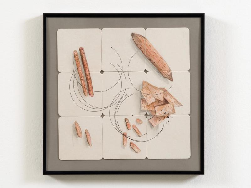 Installation view of displayed artwork titled Beef Jerky [Japan]