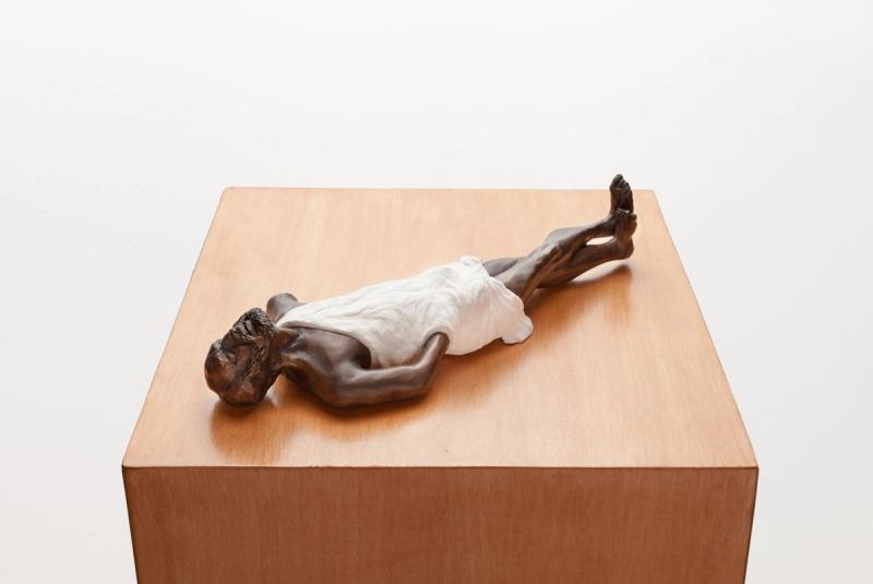 Installation view of displayed artwork titled New Realistic Figures (Sleeping): Plato