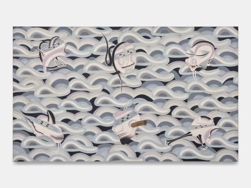Installation view of displayed artwork titled Chapter 5: Mạt Pháp hay thời của Ma Quỷ / End of Dharma or time of demons