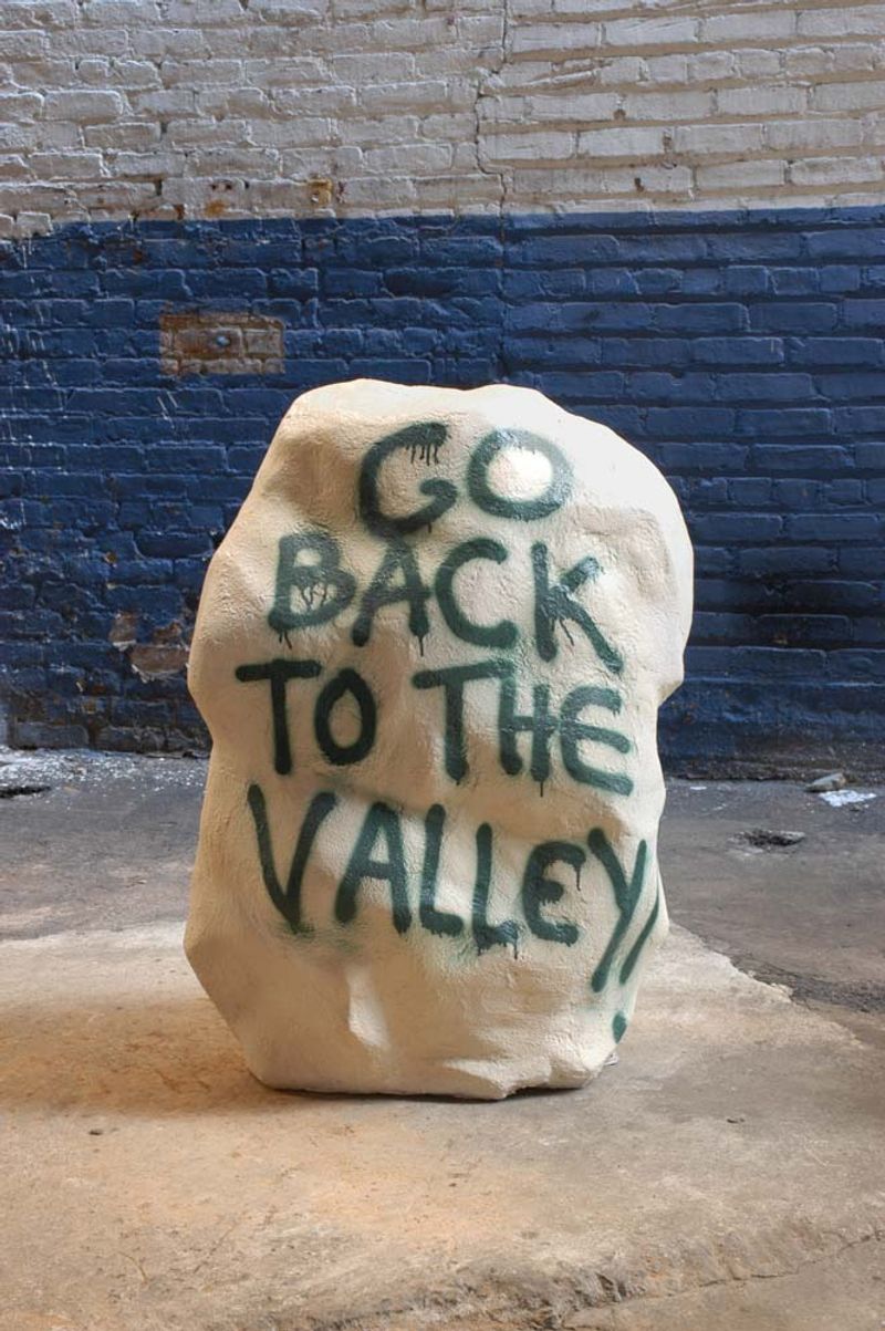Installation view of displayed artwork titled Go Back to the Valley (212)