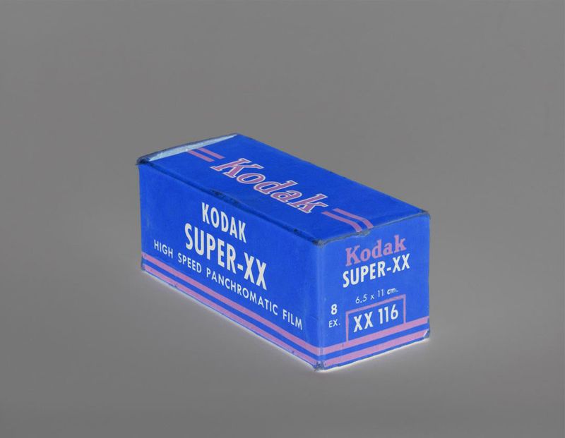 Installation view of displayed artwork titled Negative Kodak Super-XX 116 July 1952